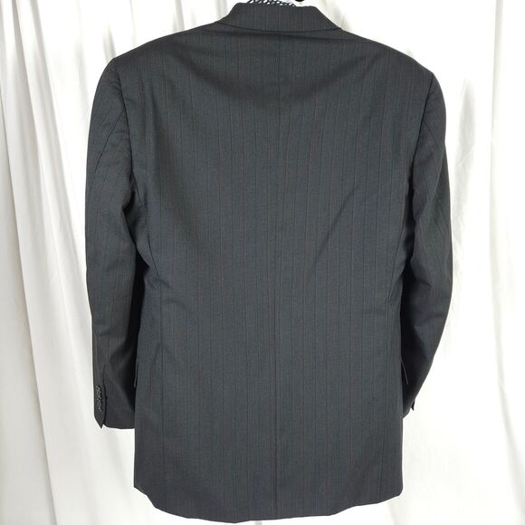 Austin Reed Mens 40R Gray Wool Striped 2 Button Ventless Blazer Sports Coat - Picture 2 of 10